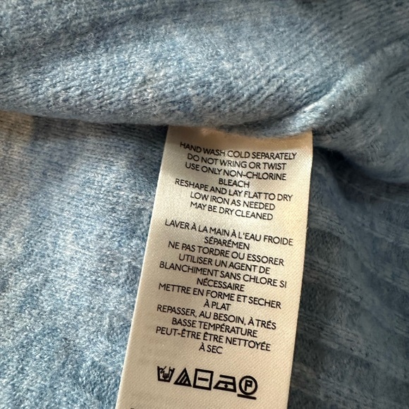 NWT Free People Luna Cloud Blue Button-Up Cardigan Sweater Size L - Picture 7 of 8